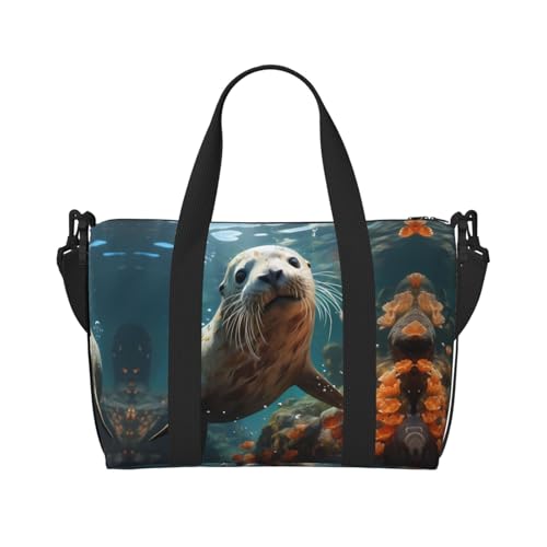 Seal Pup in Water Damen Handtaschen Crossbody Reisetasche Casual Handtasche mit Reißverschluss Geeignet für Arbeit, Reisen, Fitness, Reisen Seal Pup in Water Damen Handtaschen Crossbody Reisetasche Casual Handtasche mit Reißverschluss Geeignet für Arbeit, Reisen, Fitness, Reisen von WZYCWB