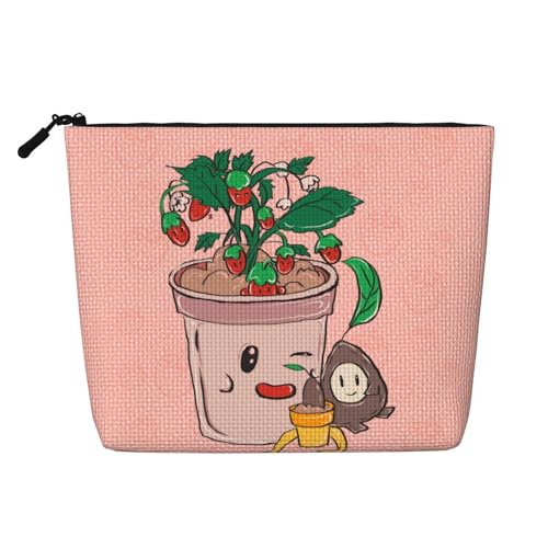 Sonnenblumenkerne und Erdbeeren Damen-Kultur- und Kosmetiktasche, Unisex-Kulturbeutel, Aufbewahrungstasche für Körperpflege Sonnenblumenkerne und Erdbeeren Damen-Kultur- und Kosmetiktasche, Unisex-Kulturbeutel, Aufbewahrungstasche für Körperpflege von WZYCWB