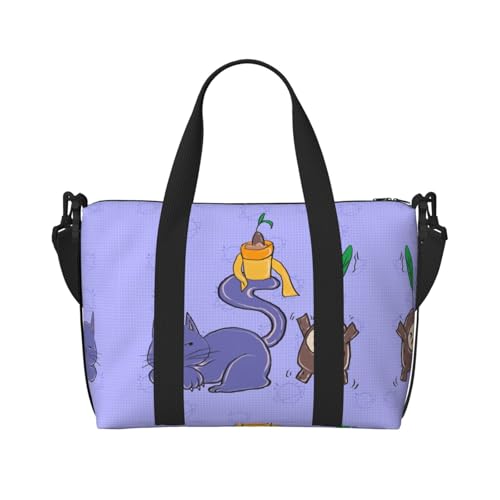 Sonnenblumenkerne und Katzen Damen Handtasche Crossbody Reisetasche Casual Handtasche mit Reißverschluss Geeignet für Arbeit, Reisen, Fitness, Reisen Sonnenblumenkerne und Katzen Damen Handtasche Crossbody Reisetasche Casual Handtasche mit Reißverschluss Geeignet für Arbeit, Reisen, Fitness, Reisen von WZYCWB
