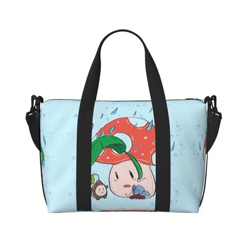 Sonnenblumenkerne und Pilz Damen Handtasche Crossbody Reisetasche Casual Handtasche mit Reißverschluss Geeignet für Arbeit, Reisen, Fitness, Reisen von WZYCWB