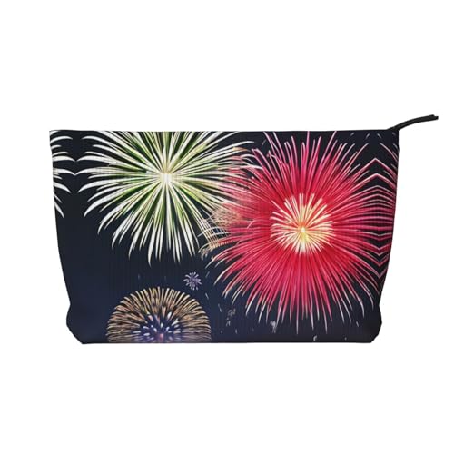 Splendid Fireworks Damen Cord-Kosmetiktasche, tragbare Reißverschluss-Handbrieftasche, geeignet für Reisen und die tägliche Aufbewahrung von Kosmetika Splendid Fireworks Damen Cord-Kosmetiktasche, tragbare Reißverschluss-Handbrieftasche, geeignet für Reisen und die tägliche Aufbewahrung von Kosmetika von WZYCWB