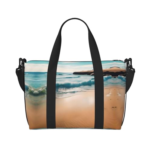 Strandlandschaft Damen Handtasche Crossbody Reisetasche Casual Handtasche mit Reißverschluss Geeignet für Arbeit, Reisen, Fitness, Reisen Strandlandschaft Damen Handtasche Crossbody Reisetasche Casual Handtasche mit Reißverschluss Geeignet für Arbeit, Reisen, Fitness, Reisen von WZYCWB