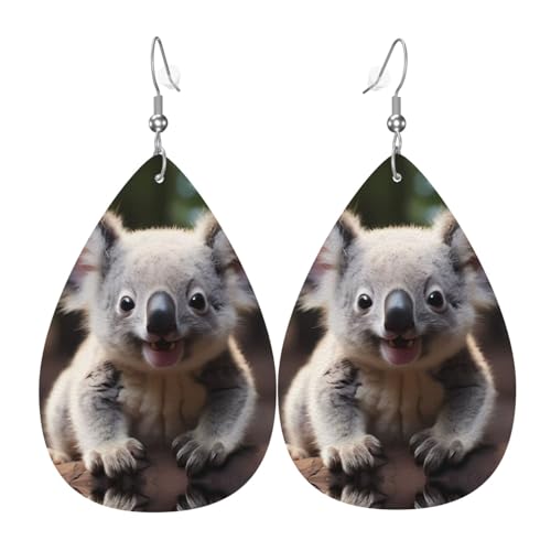 Süße Koala-Leder-Ohrringe, Ohrringe im europäischen und amerikanischen Stil für junge Frauen, Geburtstagsgeschenke/Valentinstagsgeschenke Süße Koala-Leder-Ohrringe, Ohrringe im europäischen und amerikanischen Stil für junge Frauen, Geburtstagsgeschenke/Valentinstagsgeschenke von WZYCWB