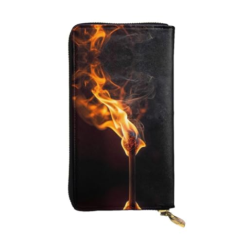 Taschenlampen gemusterte lange Geldbörse aus Leder (19,1 x 10,4 cm) | extra großes Multifunktionsfach | tolles Geschenk von WZYCWB
