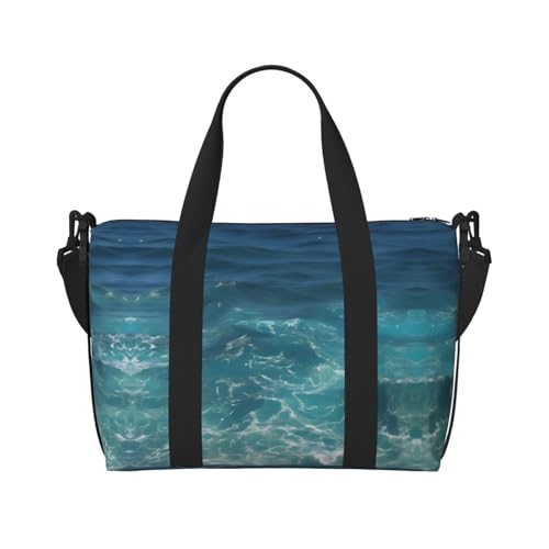 The Deep Ocean Damen Handtaschen Crossbody Reisetasche Casual Handtasche mit Reißverschluss Geeignet für Arbeit Reisen Fitness Reisen Schwarz Einheitsgröße The Deep Ocean Damen Handtaschen Crossbody Reisetasche Casual Handtasche mit Reißverschluss Geeignet für Arbeit Reisen Fitness Reisen Schwarz Einheitsgröße von WZYCWB