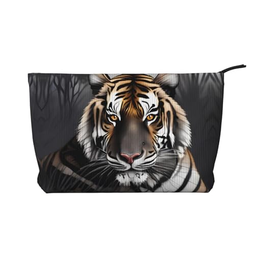 Tiger at Rest Damen Cord-Kosmetiktasche, tragbare Reißverschluss-Handtasche, geeignet für Reisen und die tägliche Aufbewahrung von Kosmetika Tiger at Rest Damen Cord-Kosmetiktasche, tragbare Reißverschluss-Handtasche, geeignet für Reisen und die tägliche Aufbewahrung von Kosmetika von WZYCWB