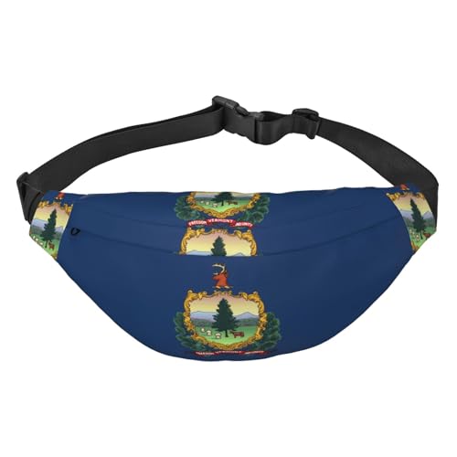 Vermont Gürteltasche mit Staatsflagge, geeignet für Sport, Laufen, Radfahren, Reisen, Angeln, Jungen, große Crossbody-Hüfttasche Vermont Gürteltasche mit Staatsflagge, geeignet für Sport, Laufen, Radfahren, Reisen, Angeln, Jungen, große Crossbody-Hüfttasche von WZYCWB