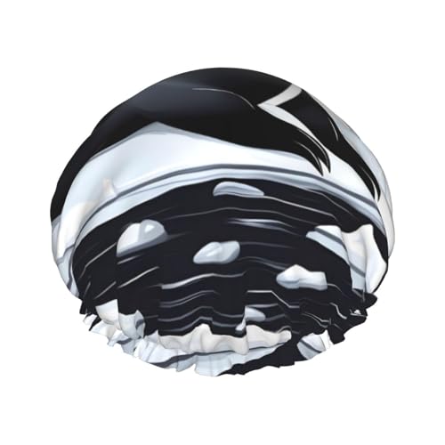 Versiegelt auf Eis, doppellagige Damen-Duschhaube, wiederverwendbar, großes Design, geeignet für alle Haarlängen, geeignet für Mädchen, Spa und Heimsalon. von WZYCWB