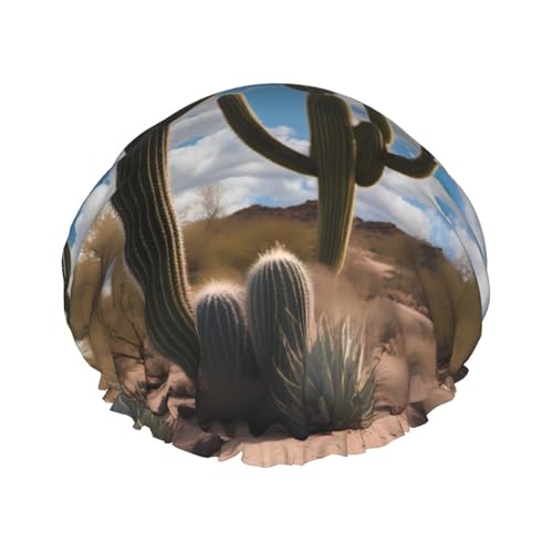 Viele Kaktusdusche, doppellagig, wiederverwendbar, großes Design, geeignet für alle Haarlängen, geeignet für Mädchen, Spa und Heimsalon. von WZYCWB