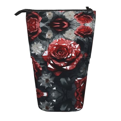 WZYCWB Ausziehbarer Stifthalter mit Glasrose, für Wohnheim oder Büro. von WZYCWB