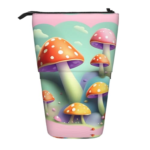 WZYCWB Ausziehbarer Stifthalter mit Motiv "Dreamy Little Mushroom" für Wohnheim oder Büro. von WZYCWB