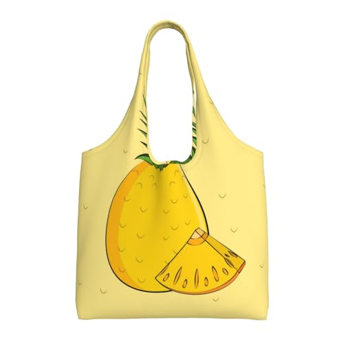 WZYCWB Bedruckte Canvas-Tasche mit Cartoon-Ananas-Motiv, modische Alltagstasche, geeignet für den täglichen Gebrauch auf Reisen und zum Einkaufen WZYCWB Bedruckte Canvas-Tasche mit Cartoon-Ananas-Motiv, modische Alltagstasche, geeignet für den täglichen Gebrauch auf Reisen und zum Einkaufen von WZYCWB