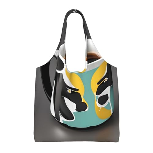 WZYCWB Bedruckte Canvas-Tasche mit einer Schultertasche, modische Canvas-Tasche, geeignet für den täglichen Gebrauch und zum Einkaufen von WZYCWB