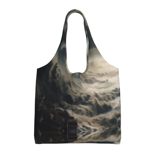 WZYCWB Bedruckte Canvas-Tasche mit riesigen Wellen, modische Alltagstasche, geeignet für den täglichen Gebrauch und zum Einkaufen WZYCWB Bedruckte Canvas-Tasche mit riesigen Wellen, modische Alltagstasche, geeignet für den täglichen Gebrauch und zum Einkaufen von WZYCWB