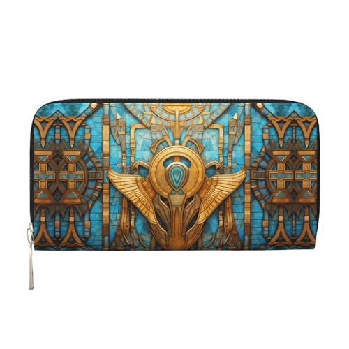 WZYCWB Bedruckte Geldbörse aus Metall mit Fresken und Reißverschluss, perfekt für Reisen, Business und den Alltag. Hält Handys und Bargeld. von WZYCWB