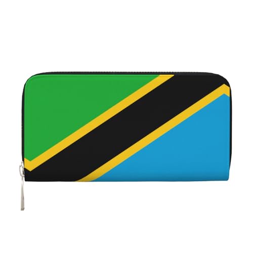 WZYCWB Bedruckte Geldbörse mit Tansania-Flagge, perfekt für Reisen, Business und den Alltag. Hält Handys und Bargeld. von WZYCWB
