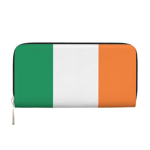 WZYCWB Bedruckte Geldbörse mit irischer Flagge, perfekt für Reisen, Business und den Alltag. Hält Handys und Bargeld. von WZYCWB