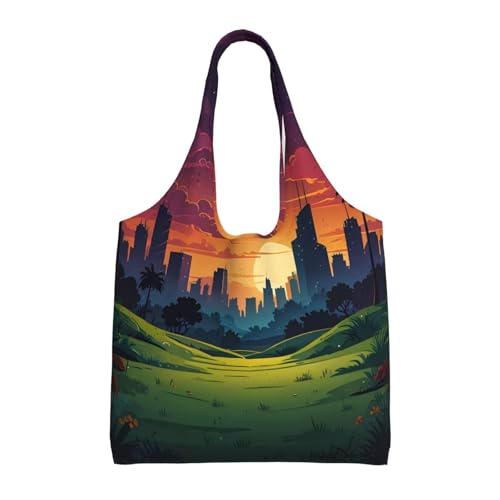 WZYCWB Bedruckte Leinentasche mit einer Schultertasche, modische Canvas-Tasche, geeignet für den täglichen Gebrauch und zum Einkaufen von WZYCWB