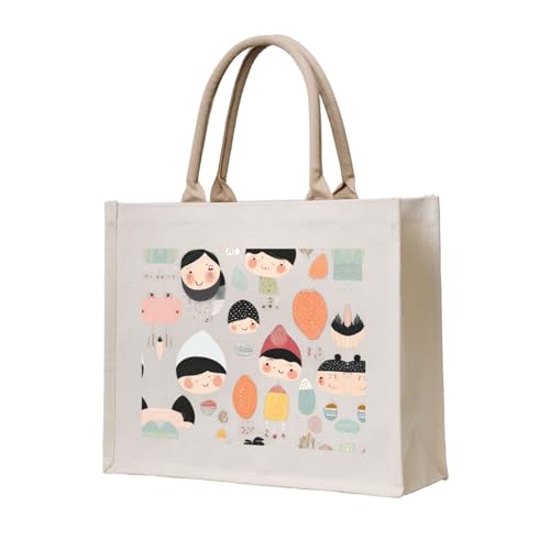 WZYCWB Bedruckte dreidimensionale Canvas-Tragetasche für kleine Menschen, geeignet für Reisen, Arbeit, Fitness, Camping und Strand WZYCWB Bedruckte dreidimensionale Canvas-Tragetasche für kleine Menschen, geeignet für Reisen, Arbeit, Fitness, Camping und Strand von WZYCWB