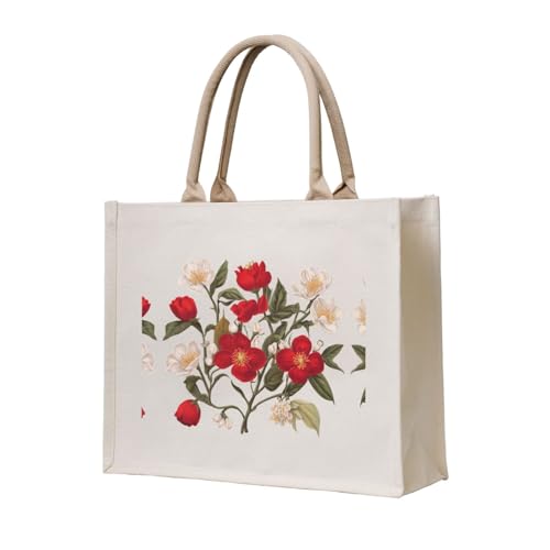 WZYCWB Bedruckte dreidimensionale Canvas-Tragetasche mit Kirschblütenmotiv, geeignet für Reisen, Arbeit, Fitness, Camping und Strand WZYCWB Bedruckte dreidimensionale Canvas-Tragetasche mit Kirschblütenmotiv, geeignet für Reisen, Arbeit, Fitness, Camping und Strand von WZYCWB