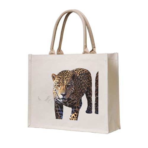 WZYCWB Bedruckte dreidimensionale Canvas-Tragetasche mit Leopardenjagd, geeignet für Reisen, Arbeit, Fitness, Camping und Strand WZYCWB Bedruckte dreidimensionale Canvas-Tragetasche mit Leopardenjagd, geeignet für Reisen, Arbeit, Fitness, Camping und Strand von WZYCWB