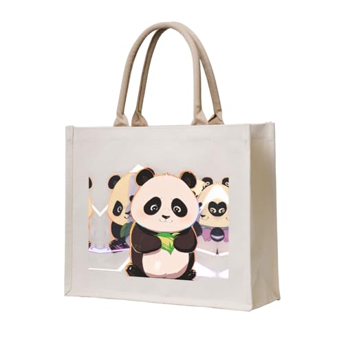 WZYCWB Bedruckte dreidimensionale Canvas-Tragetasche mit drei Pandas, geeignet für Reisen, Arbeit, Fitness, Camping und Strand WZYCWB Bedruckte dreidimensionale Canvas-Tragetasche mit drei Pandas, geeignet für Reisen, Arbeit, Fitness, Camping und Strand von WZYCWB