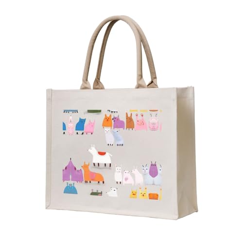 WZYCWB Bedruckte dreidimensionale Canvas-Tragetasche mit kleinen Tiermotiven, geeignet für Reisen, Arbeit, Fitness, Camping und Strand WZYCWB Bedruckte dreidimensionale Canvas-Tragetasche mit kleinen Tiermotiven, geeignet für Reisen, Arbeit, Fitness, Camping und Strand von WZYCWB
