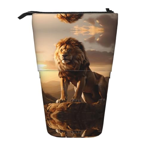 WZYCWB Bedruckter einziehbarer Stifthalter mit Motiv "Berglöwe" für Wohnheim oder Büro. von WZYCWB