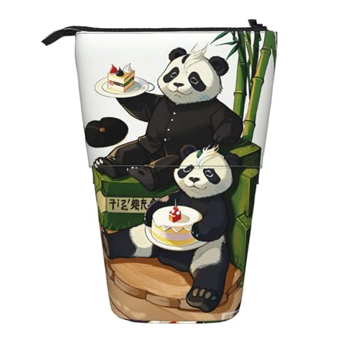 WZYCWB Bedruckter einziehbarer Stifthalter mit Pandas von Vater und Sohn, für Wohnheim oder Büro. von WZYCWB