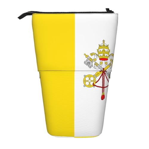 WZYCWB Bedruckter einziehbarer Stifthalter mit Vatikan-Flagge für Wohnheim oder Büro. von WZYCWB