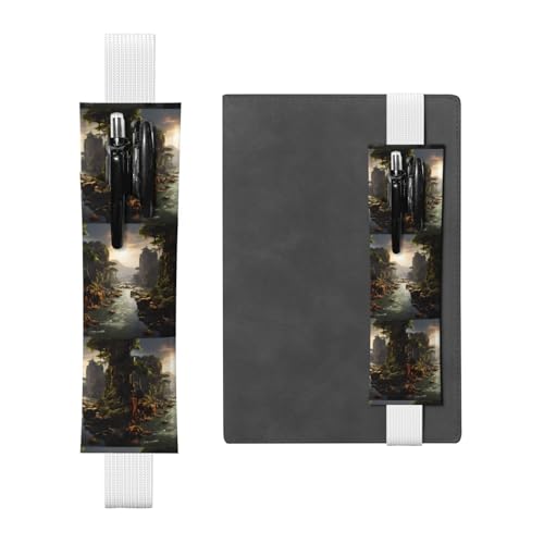 WZYCWB Berge und Flüsse Tagebuch Federmäppchen, PVC-Stifthalter und Stifthalter mit Gummibändern und Lesezeichen sind die beste Geschenkwahl. von WZYCWB