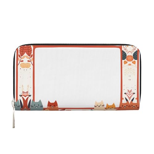 WZYCWB Bilderrahmen Bedruckte Geldbörse mit Reißverschluss, perfekt für Reisen, Business und den Alltag. Hält Handys und Bargeld. von WZYCWB