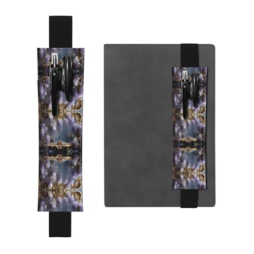 WZYCWB Bilderrahmen Viburnum gedruckt Große Kapazität PVC Stifthalter + Kreatives Tagebuch Stifttasche Set mit Gummiband Anti-Rutsch-Design von WZYCWB