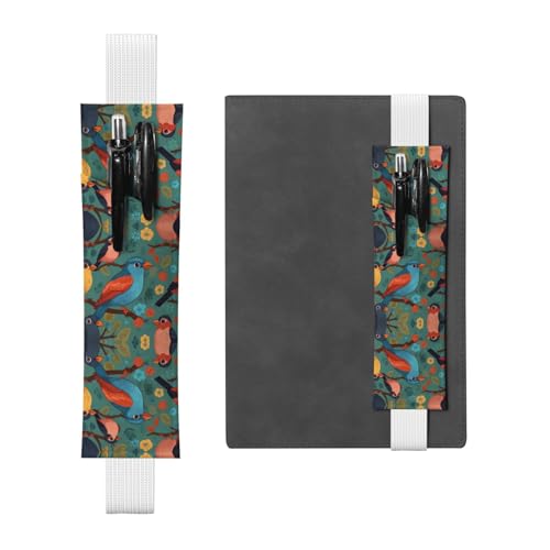 WZYCWB Bird Cute Diary Federmäppchen, PVC-Stifthalter und Stifthalter mit Gummibändern und Lesezeichen sind die beste Geschenkidee. von WZYCWB