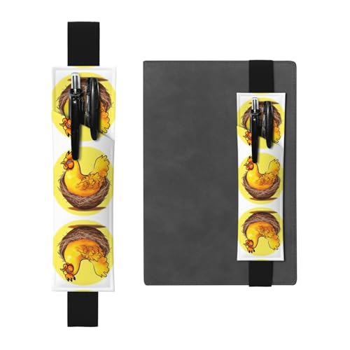 WZYCWB Bird's Nest Golden Chicken Printed Large Capacity PVC Pen Holder + Creative Diary Pen Bag Set with Elastic Band Anti-Rutsch-Design WZYCWB Bird's Nest Golden Chicken Printed Large Capacity PVC Pen Holder + Creative Diary Pen Bag Set with Elastic Band Anti-Rutsch-Design von WZYCWB