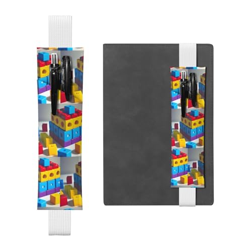 WZYCWB Bunte Bausteine-Tagebuch-Federmäppchen, PVC-Stifthalter und Stifthalter mit Gummibändern und Lesezeichen sind die beste Geschenkidee. von WZYCWB
