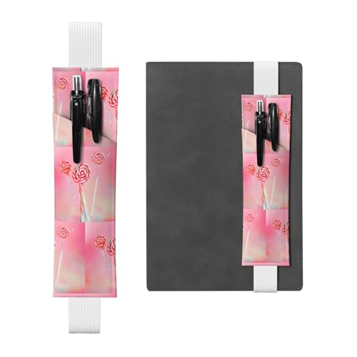 WZYCWB Bunte Lutscher-Bleistifttaschen, PVC-Stifthalter und Stifthalter mit Gummibändern und Lesezeichen sind die beste Geschenkidee. von WZYCWB