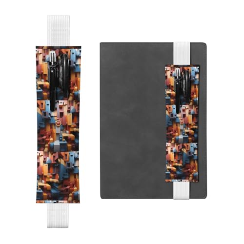 WZYCWB Bunte Würfel-Federmäppchen, PVC-Stifthalter und Stifthalter mit Gummibändern und Lesezeichen sind die beste Geschenkidee. von WZYCWB