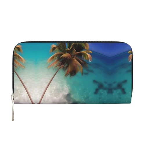 WZYCWB Caribbean Islands Printed zippered wallet perfect for travel, business, and everyday wear.Holds cell phones and cash. von WZYCWB