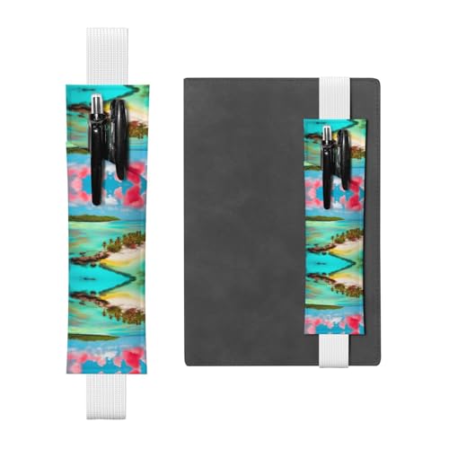 WZYCWB Caribbean Scenery Diary Federmäppchen, PVC-Stifthalter und Stifthalter mit Gummibändern und Lesezeichen sind die beste Geschenkwahl. von WZYCWB