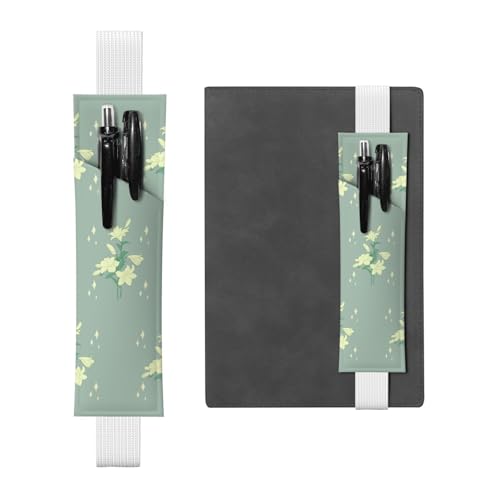 WZYCWB Cartoon White Lilies Diary pencil pouches, PVC pen holders and pen holders with elastic bands, and bookmarks are the best gift choices. von WZYCWB
