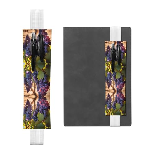 WZYCWB Desert Grapes Diary Federmäppchen, PVC-Stifthalter und Stifthalter mit elastischen Bändern und Lesezeichen sind die beste Geschenkidee. von WZYCWB