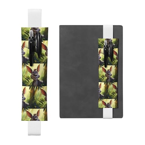 WZYCWB Donkey in the Jungle Diary Federmäppchen, PVC-Stifthalter und Stifthalter mit Gummibändern und Lesezeichen sind die beste Geschenkwahl. von WZYCWB