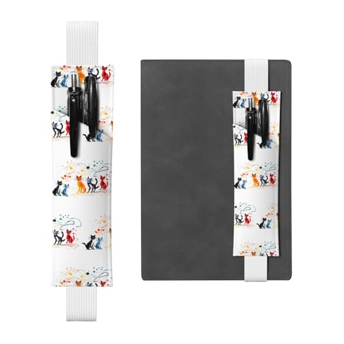 WZYCWB Doodle of many cats Diary pencil pouches, PVC pen holders and pen holders with elastic bands, and bookmarks are the best gift choices. von WZYCWB