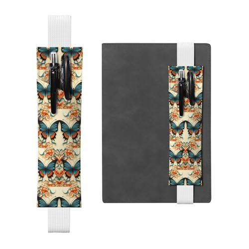 WZYCWB Doppeltes Schmetterlingsmuster-Tagebuch, PVC-Stifthalter und Stifthalter mit elastischen Bändern und Lesezeichen sind die beste Geschenkidee. von WZYCWB