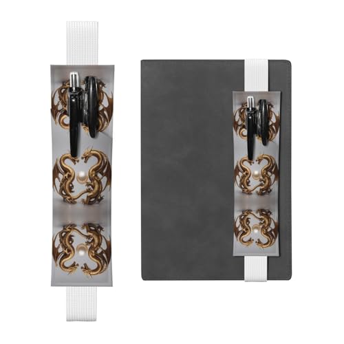 WZYCWB Double Dragonsl Diary Federmäppchen, PVC-Stifthalter und Stifthalter mit Gummibändern und Lesezeichen sind die beste Geschenkwahl. von WZYCWB