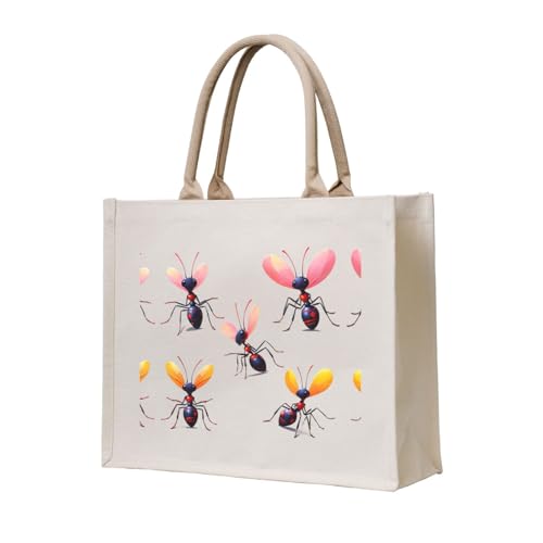 WZYCWB Dreidimensionale Canvas-Tragetasche mit abstraktem Ameisenmotiv, geeignet für Reisen, Arbeit, Fitness, Camping und Strand WZYCWB Dreidimensionale Canvas-Tragetasche mit abstraktem Ameisenmotiv, geeignet für Reisen, Arbeit, Fitness, Camping und Strand von WZYCWB