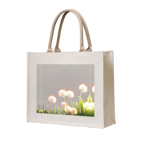 WZYCWB Dreidimensionale Canvas-Tragetasche mit abstraktem Löwenzahndruck, geeignet für Reisen, Arbeit, Fitness, Camping und Strand WZYCWB Dreidimensionale Canvas-Tragetasche mit abstraktem Löwenzahndruck, geeignet für Reisen, Arbeit, Fitness, Camping und Strand von WZYCWB