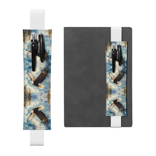 WZYCWB Eagle Soaring Diary Federmäppchen, PVC-Stifthalter und Stifthalter mit Gummibändern und Lesezeichen sind die beste Geschenkwahl. von WZYCWB