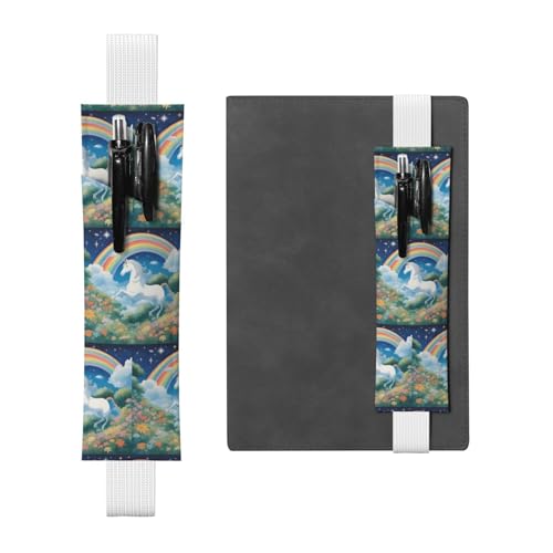 WZYCWB Ein schönes Einhorn-Tagebuch Federmäppchen, PVC-Stifthalter und Stifthalter mit Gummibändern und Lesezeichen sind die beste Geschenkidee. von WZYCWB